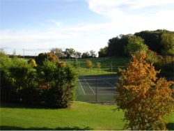 The tennis courts